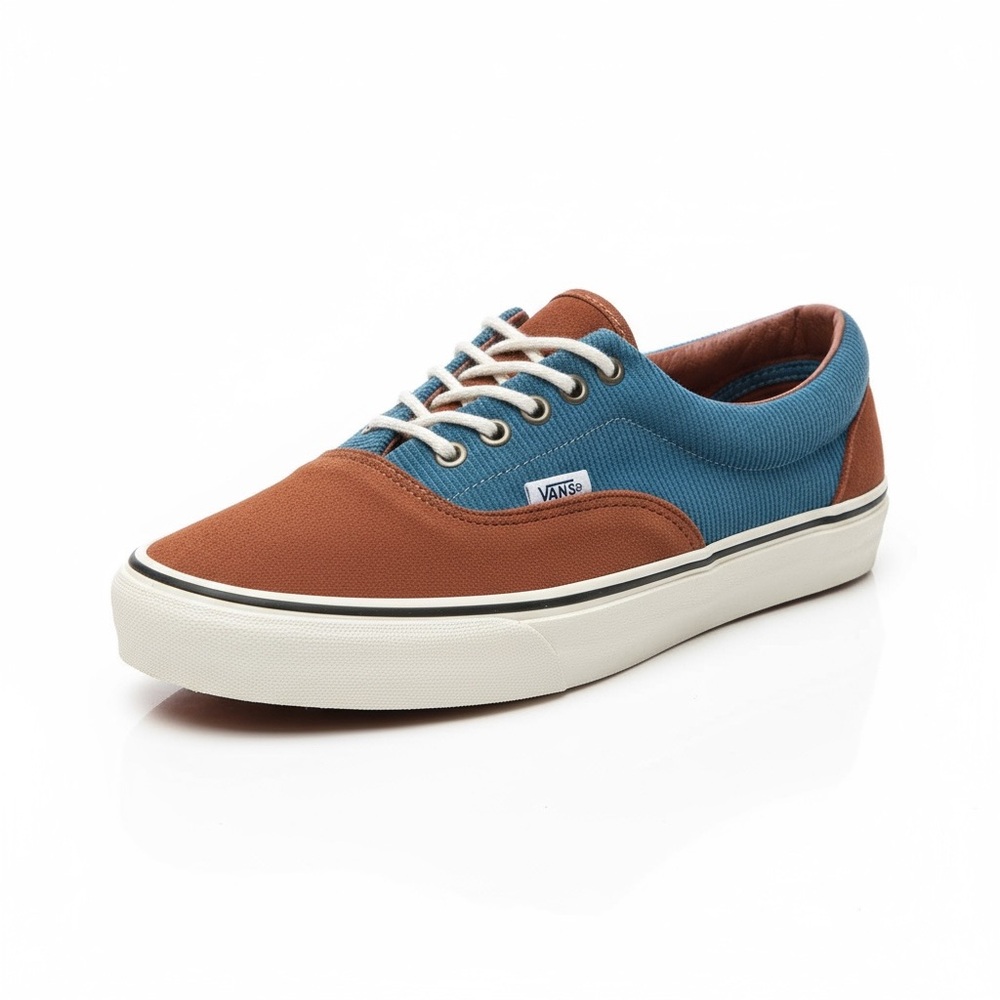 🔥 Vans Era‎ Two-Tone Corduroy Sneakers 👟 Rust & Blue Men’s 12